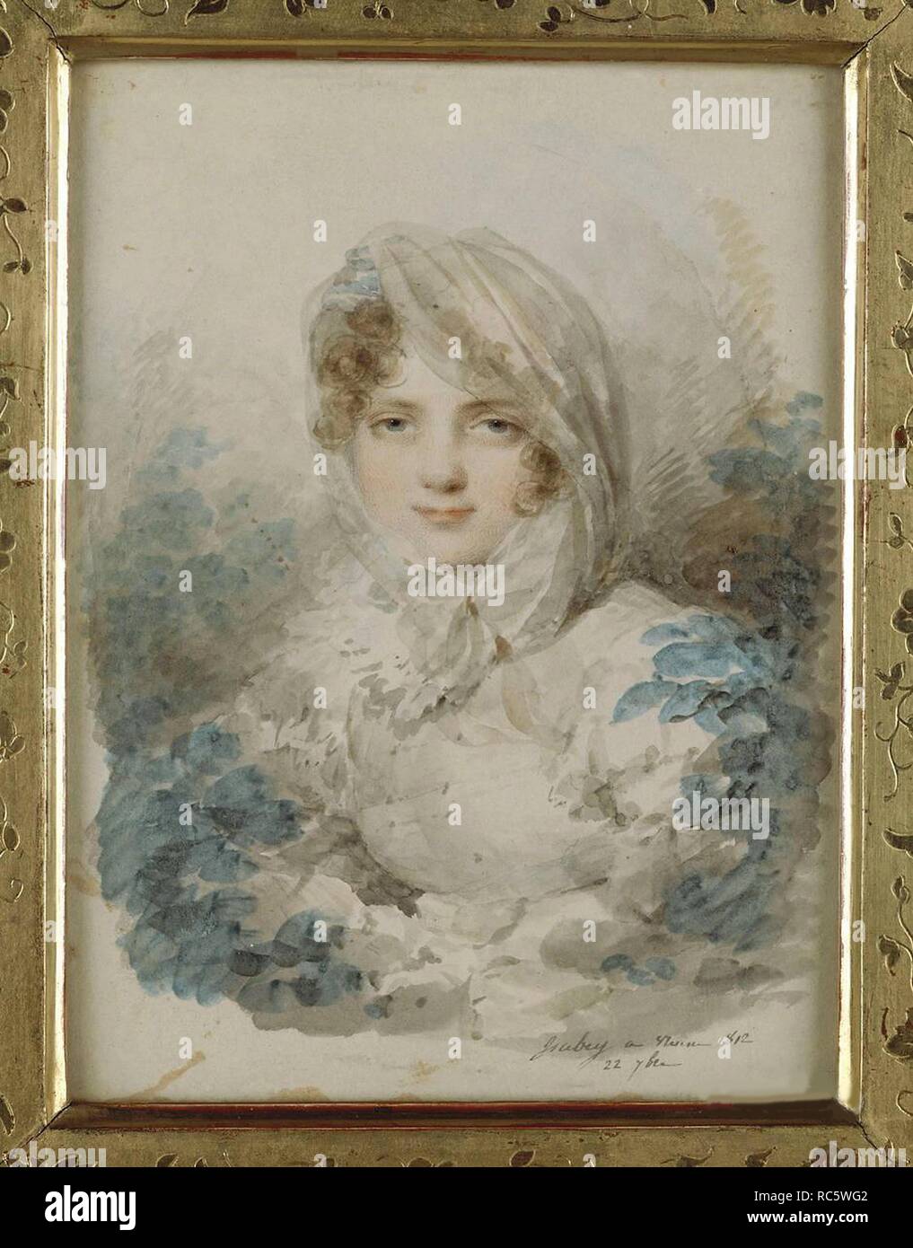 Portrait von Ekaterina Pavlovna Bagration (1783-1857), geborene Skavronska. Museum: Musée de l'Armée, Paris. Autor: ISABEY, JEAN-BAPTISTE. Stockfoto