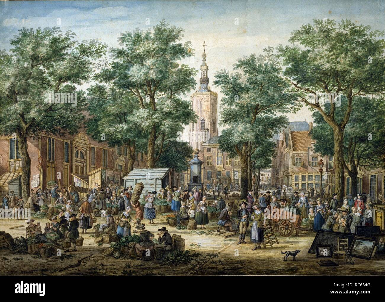 Der Grote Markt in Den Haag. Museum: Staat A Puschkin-Museum für bildende Künste, Moskau. Thema: LA FARGUE, PAULUS CONSTANTIJN. Stockfoto