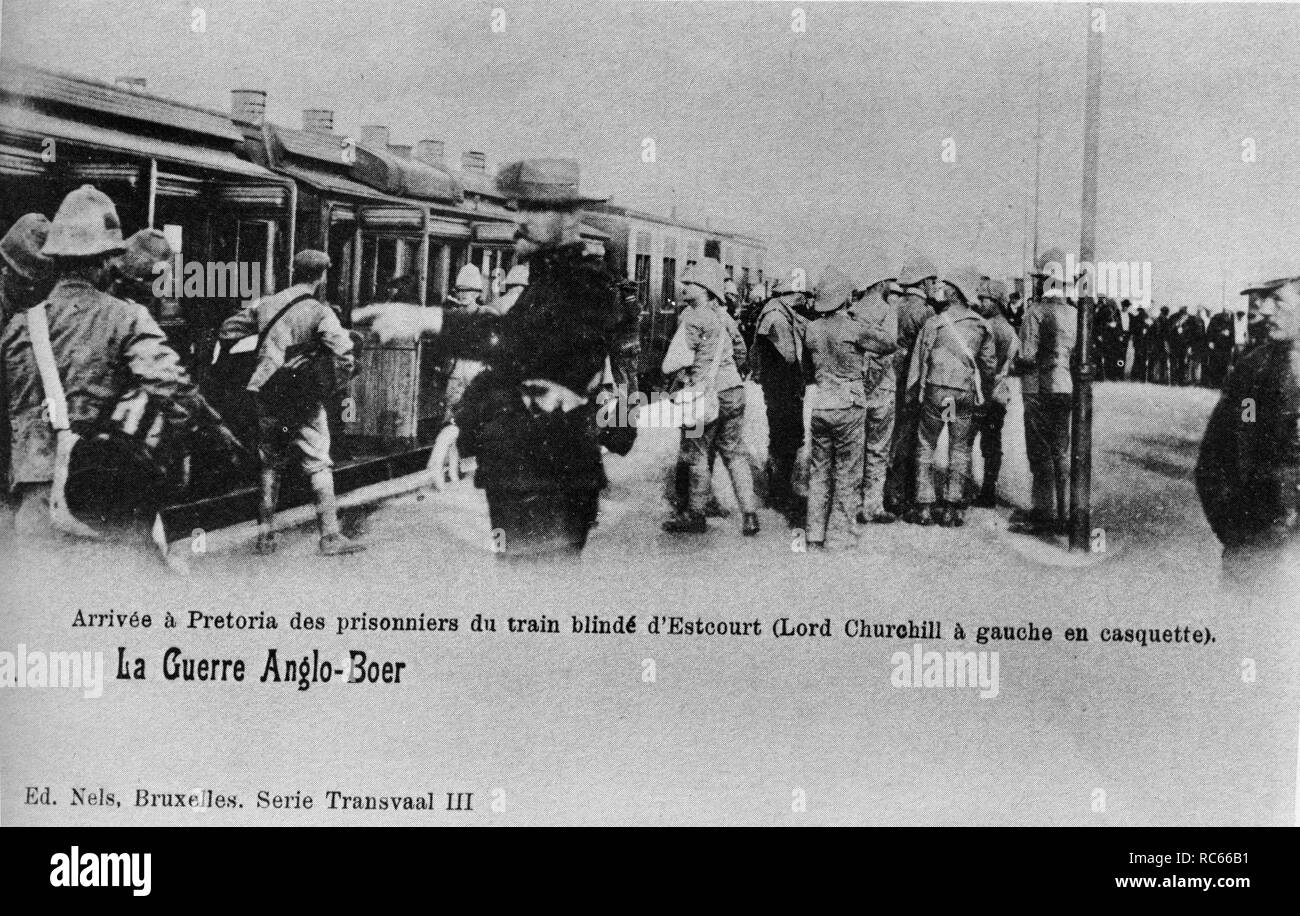 Winston Churchill in Südafrika während des Burenkrieges. 1899 Stockfoto