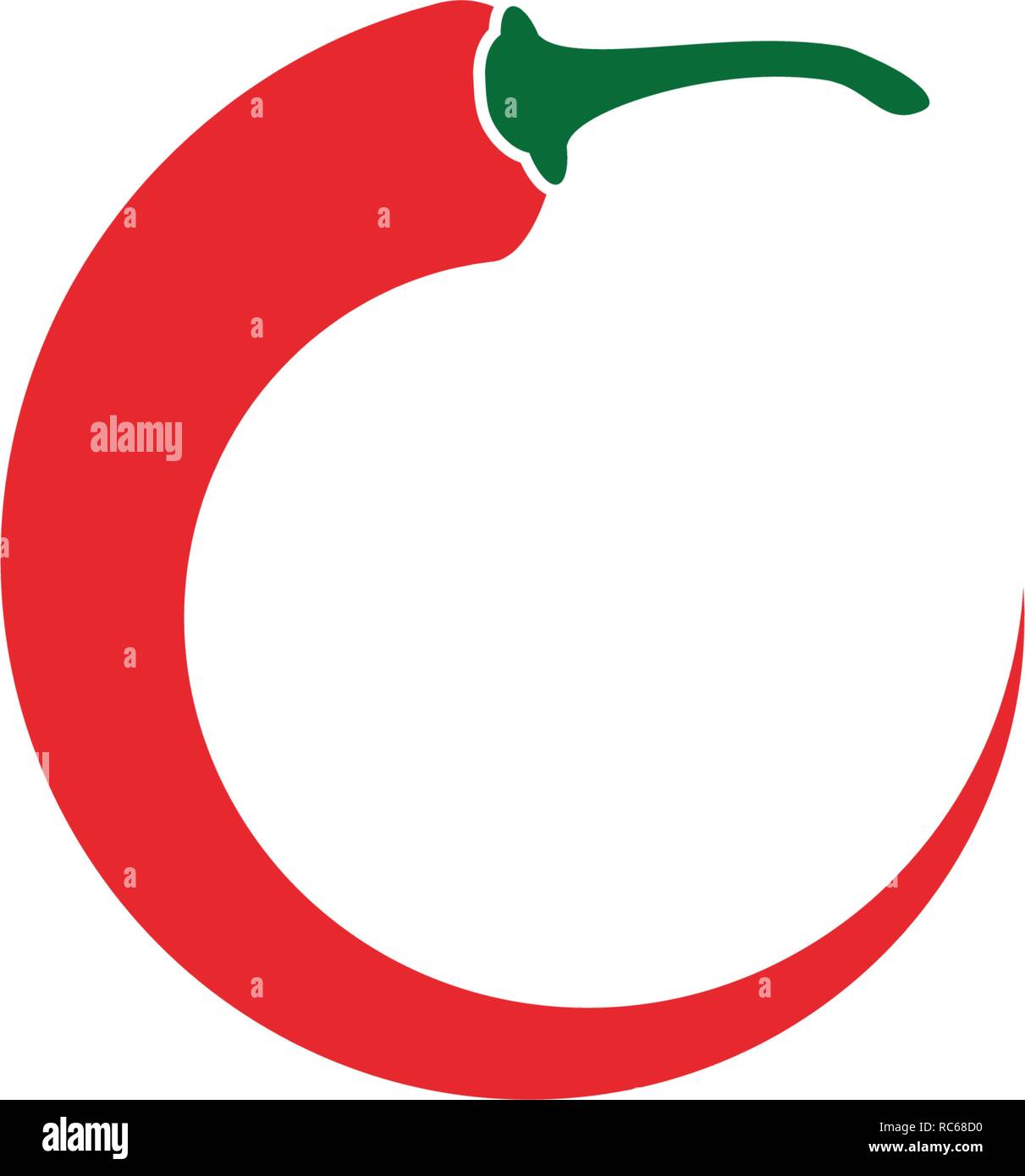 Red Hot Chili Symbol der natürlichen Vorlage vector Illustration Stock Vektor