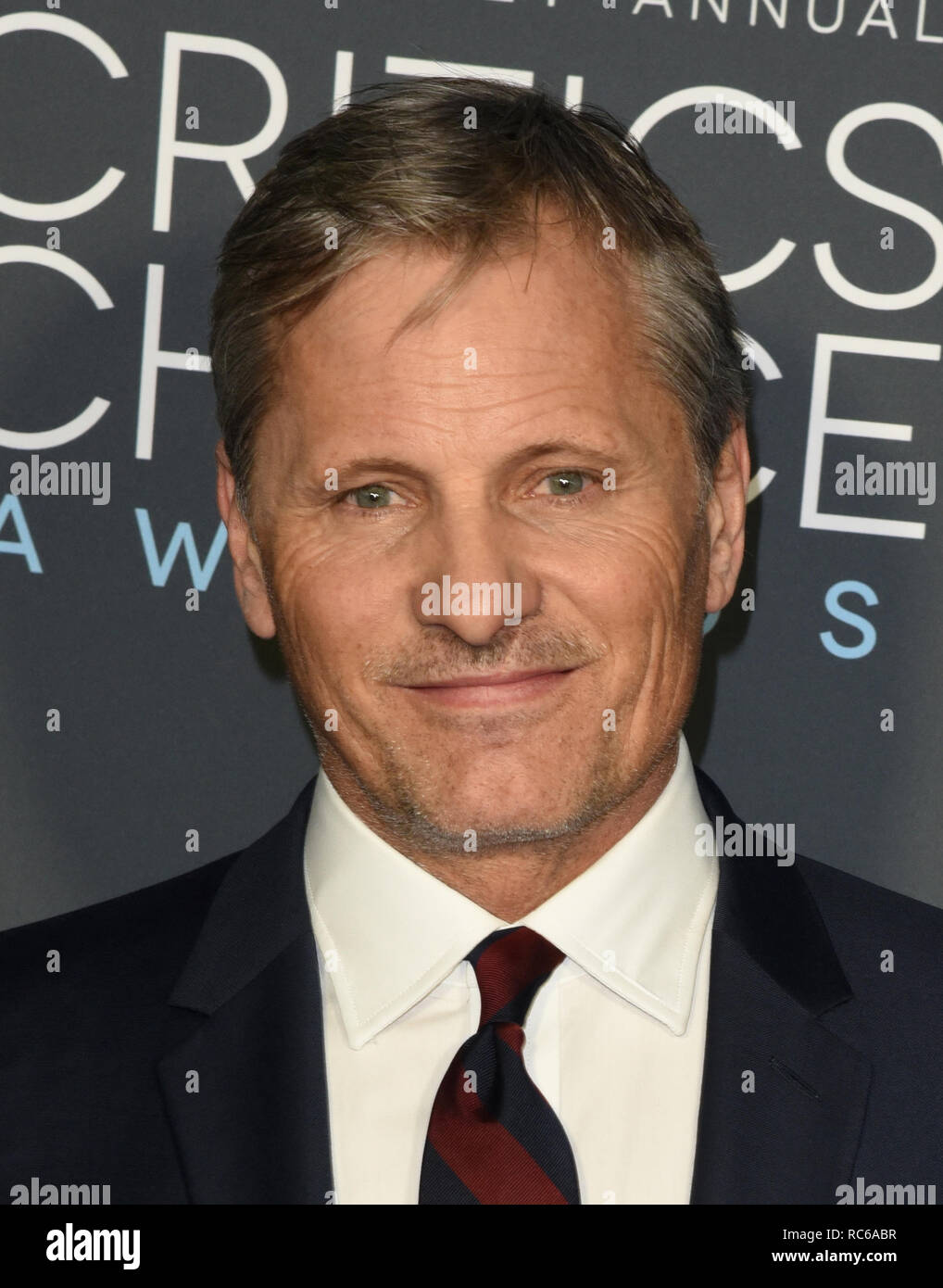 LOS ANGELES, Kalifornien - 13. Januar: Viggo Mortensen besucht die 24. jährliche Critics' Choice Awards auf der Barker Hangar am 13 Januar, 2019 in Santa Monica, Kalifornien. Foto: imageSPACE/MediaPunch Stockfoto