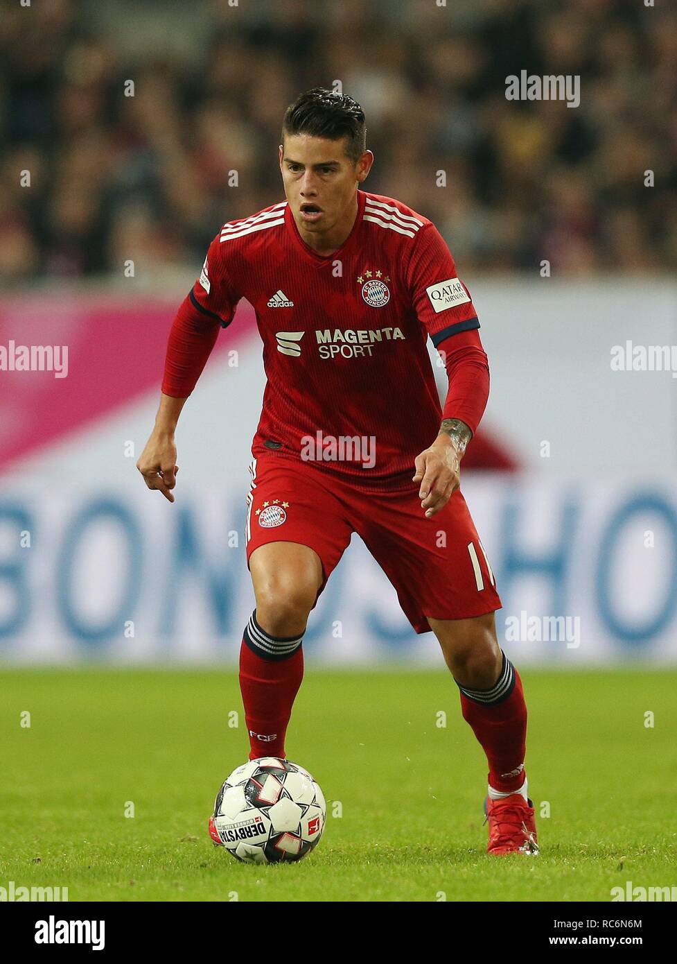 Firo: 13.01.2019, Fußball, 1.Bundesliga, Saison 2018/2019, Telekom-Cup2019, FC Bayern München, James Rodriguez, Single Action | Verwendung weltweit Stockfoto