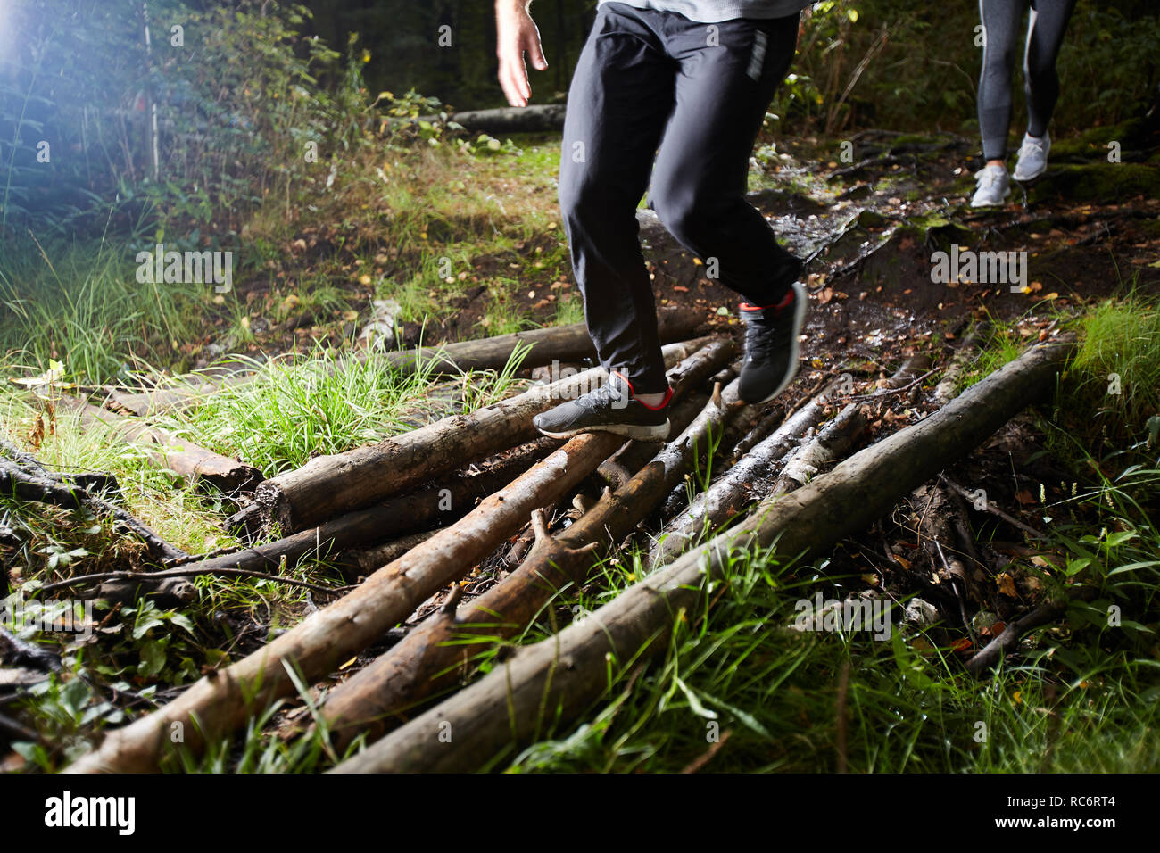 Sport im Wald Stockfoto