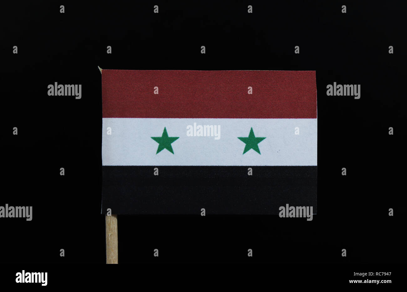 Ein symbolischer und offizielle Flagge von Syrien, Zahnstocher auf