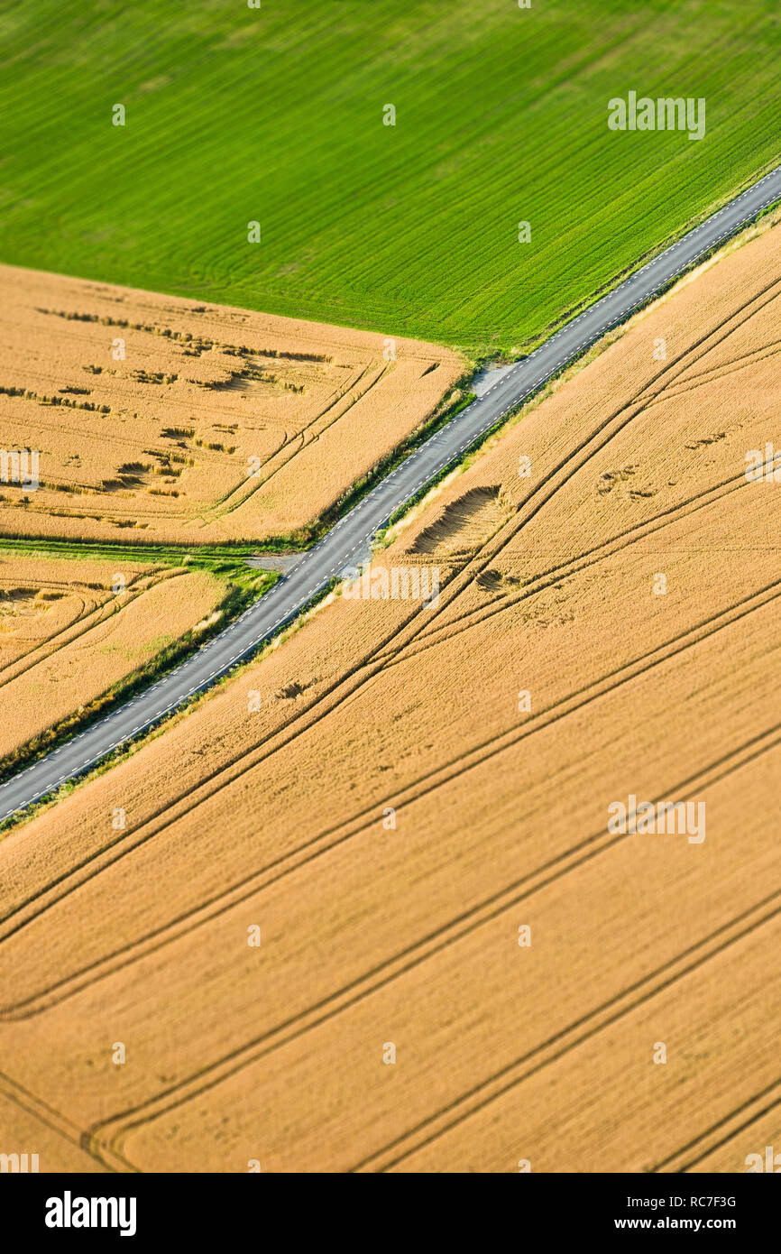 Luftaufnahme von leere Straße Stockfoto