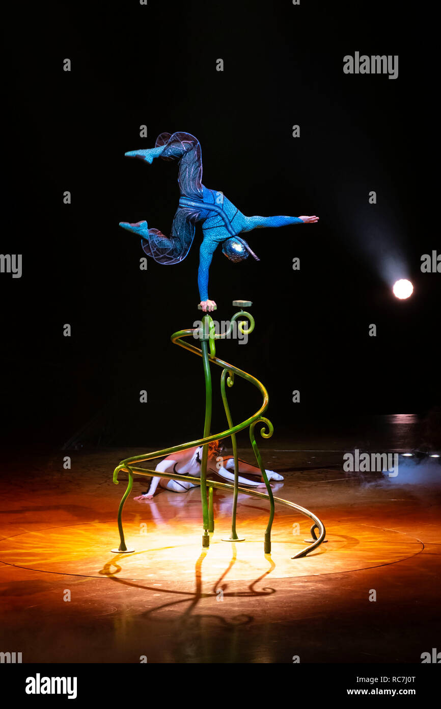 Der Cirque du Soleil die Durchführung der Show Ovo Stockfoto