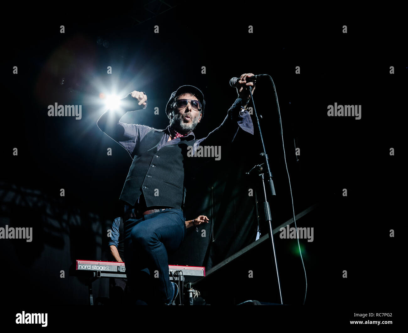 Die amerikanische Alternative Rock Band Mercury Rev führt ein Live Konzert bei den Danish Music festival Heartland Festival 2016. Hier Sänger, Songwriter und Musiker Jonathan Donahue ist live auf der Bühne gesehen. Dänemark, 11/06 2016. Mit Ausnahme von Dänemark. Stockfoto