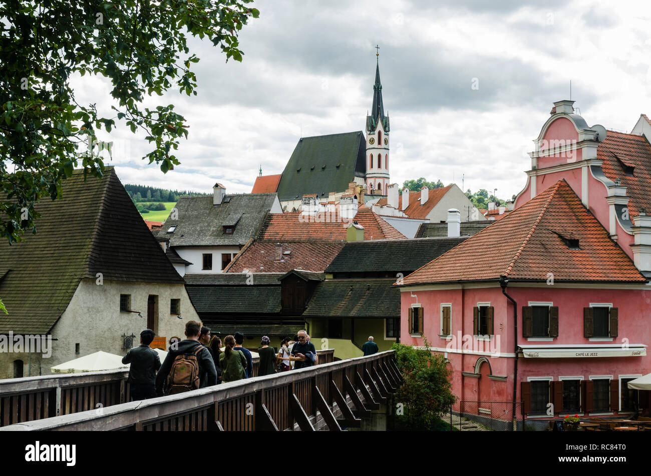 Saint Vitus Kirche, Cesky Krumlov, Tschechische Republik Stockfoto