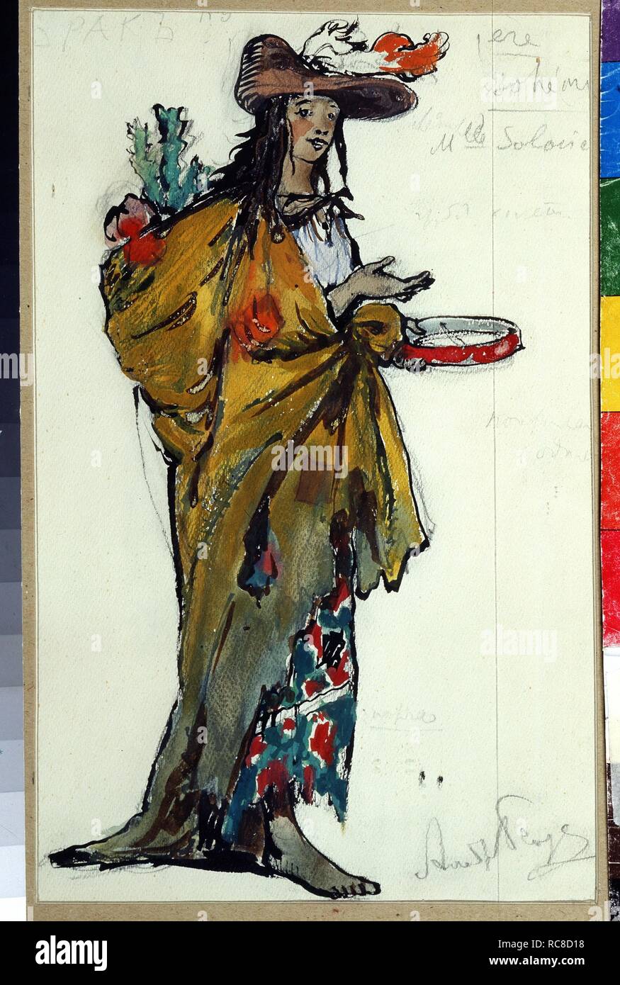 Ein rosafarbenes Zimmer. Museum: Regional I.. Savitsky Kunstmuseum, Nukus. Autor: Schewtschenko, Alexander Wassiljewitsch. Stockfoto