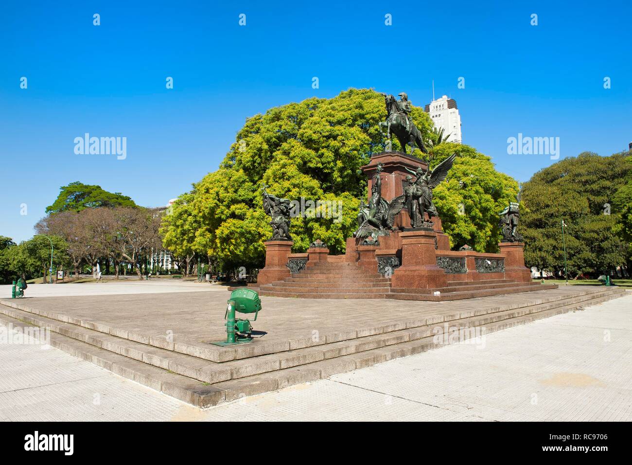 General San Martin Monument, Plaza General San Martin, Buenos Aires, Argentinien, Südamerika Stockfoto