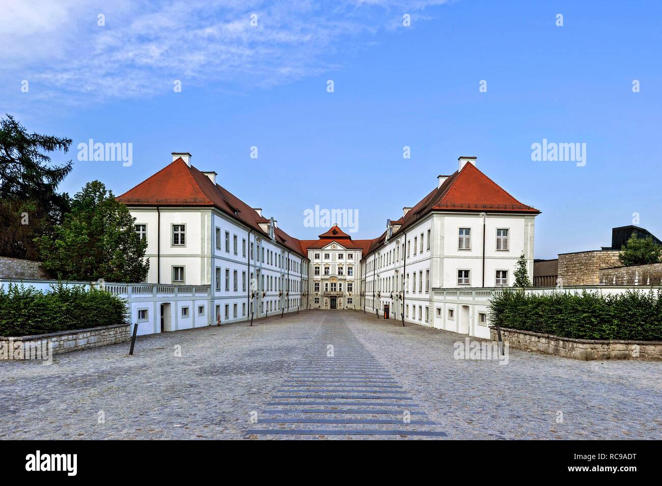 Schloss Hirschberg, Konferenz Haus der Diözese Eichstätt, Rokoko Schloss, Beilngries, Altmühltal, Oberbayern, Bayern Stockfoto