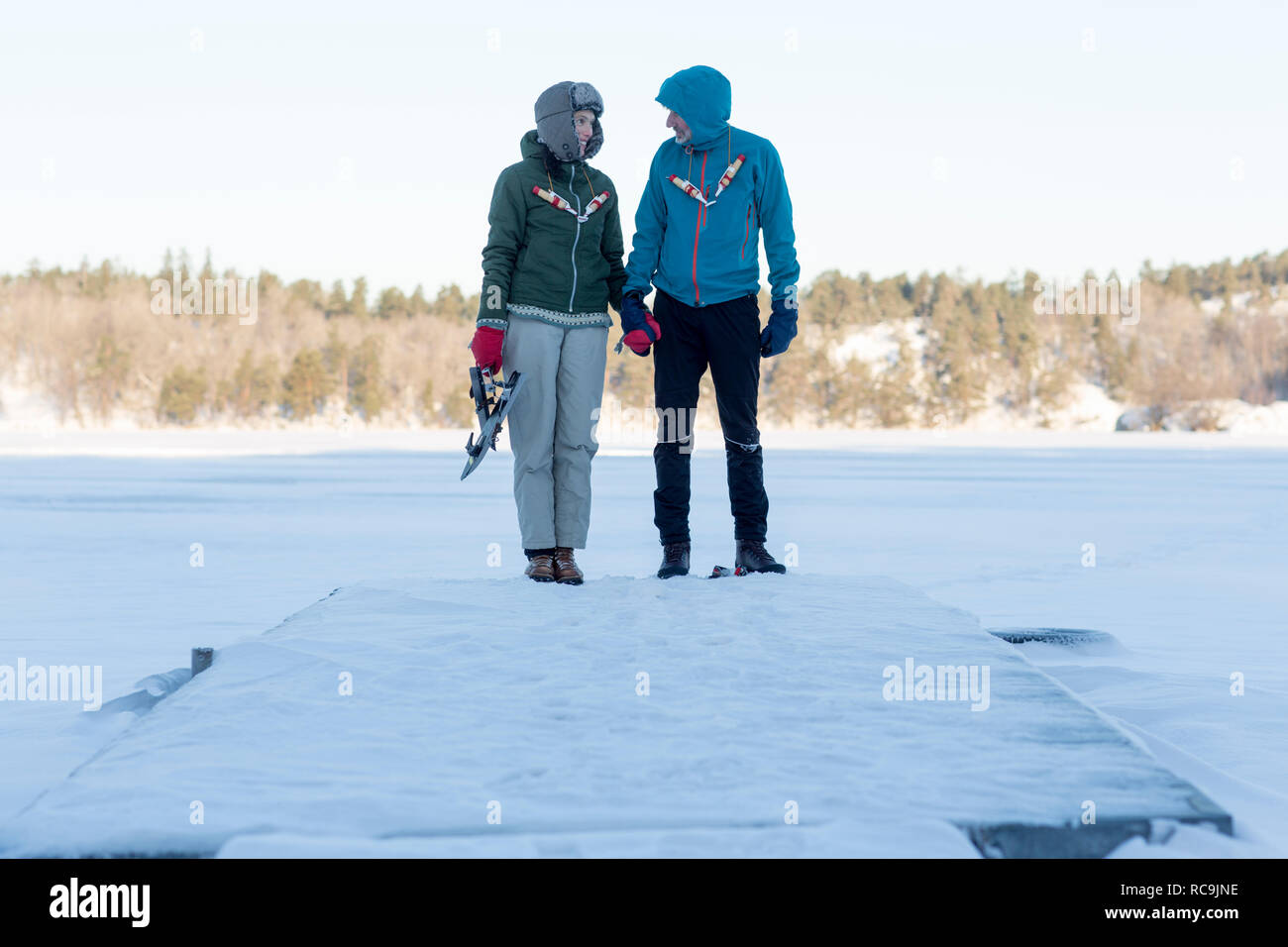 Paar-Eislaufen Stockfoto
