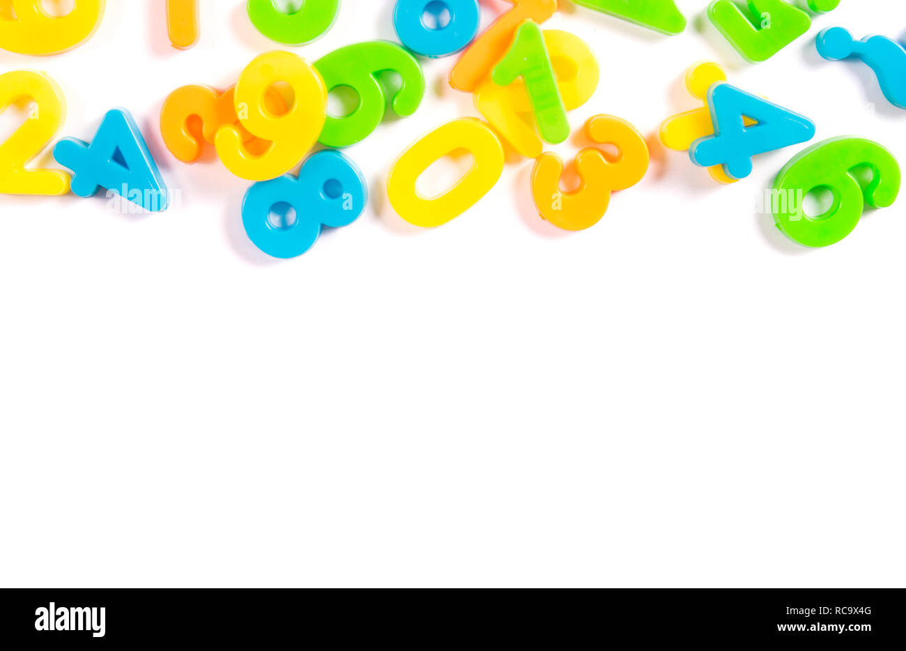 Farbigen Zahlen und mathematischen Hintergrund Stockfoto Farbigen Zahlen und mathematischen Hintergrund Stockfoto