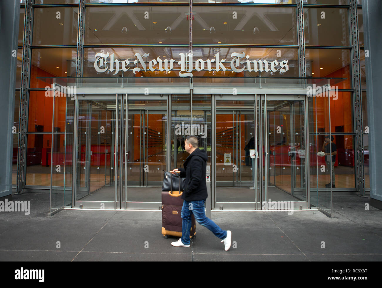 Allgemeine Ansicht GV der New York Times Building, 620 Eighth Avenue, Manhattan, New York 10018 Stockfoto