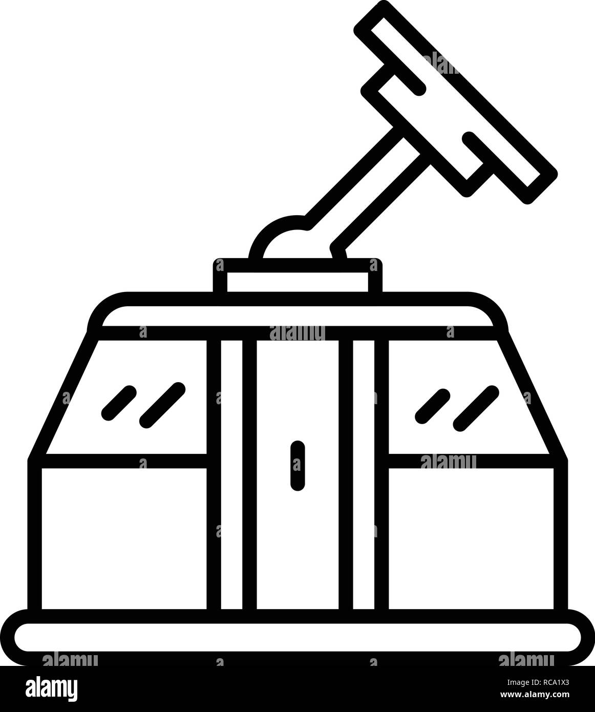 Seilbahn Symbol, outline Style Stock Vektor