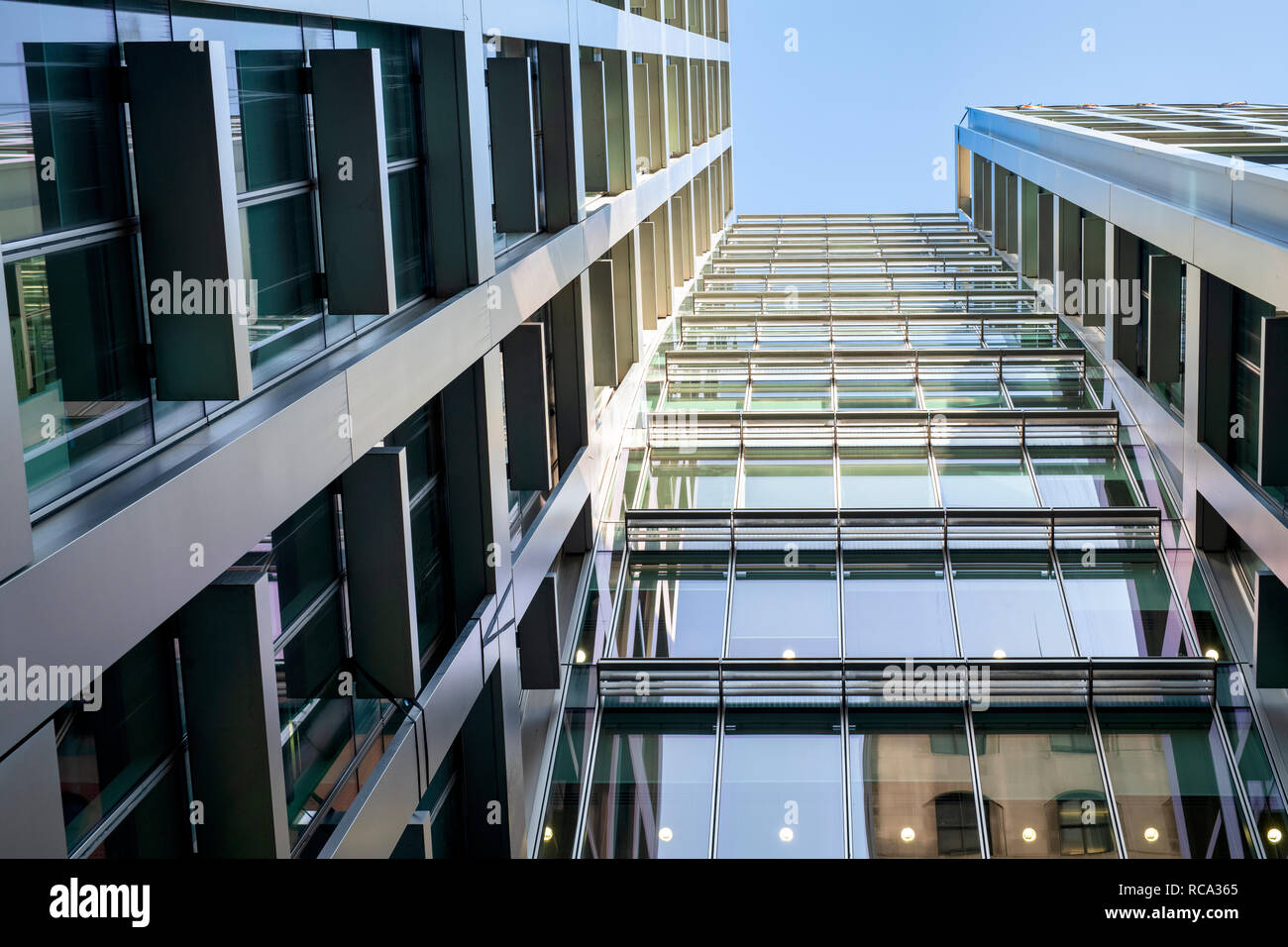 Büro Gebäude Architektur. Aldermanbury Square, London, England Stockfoto