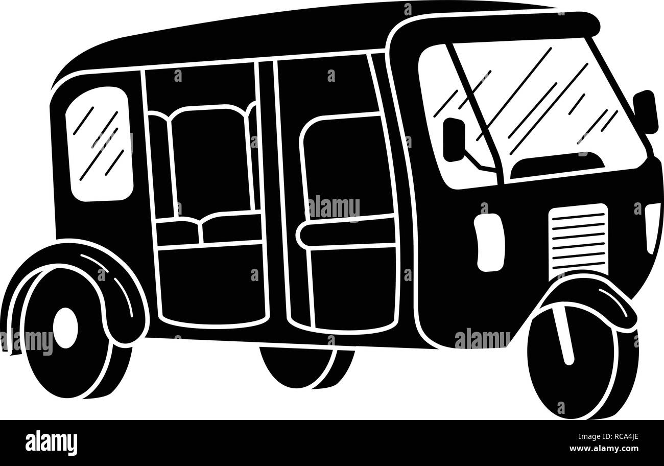 Indische Dreirad Symbol, einfachen Stil Stock Vektor