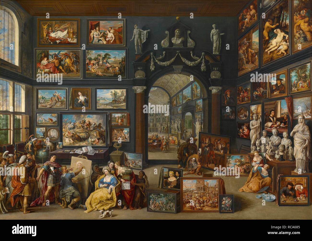 Apelles Malerei Campaspe. Museum: Das Mauritshuis, Den Haag. Autor: Willem van HAECHT. Stockfoto