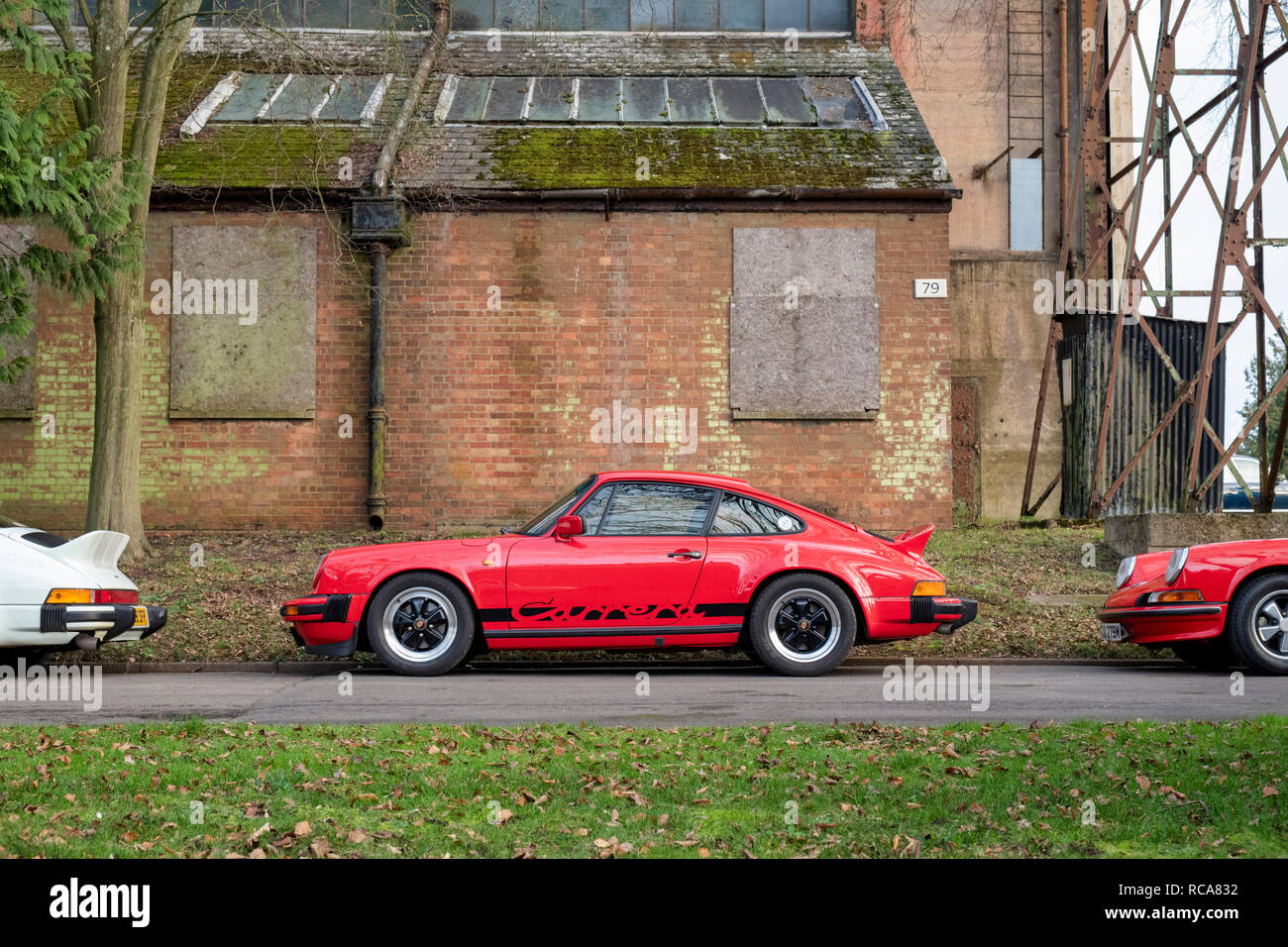 Jahrgang 1982 Porsche 911 im Bicester Heritage Center. Bicester, Oxfordshire, England Stockfoto