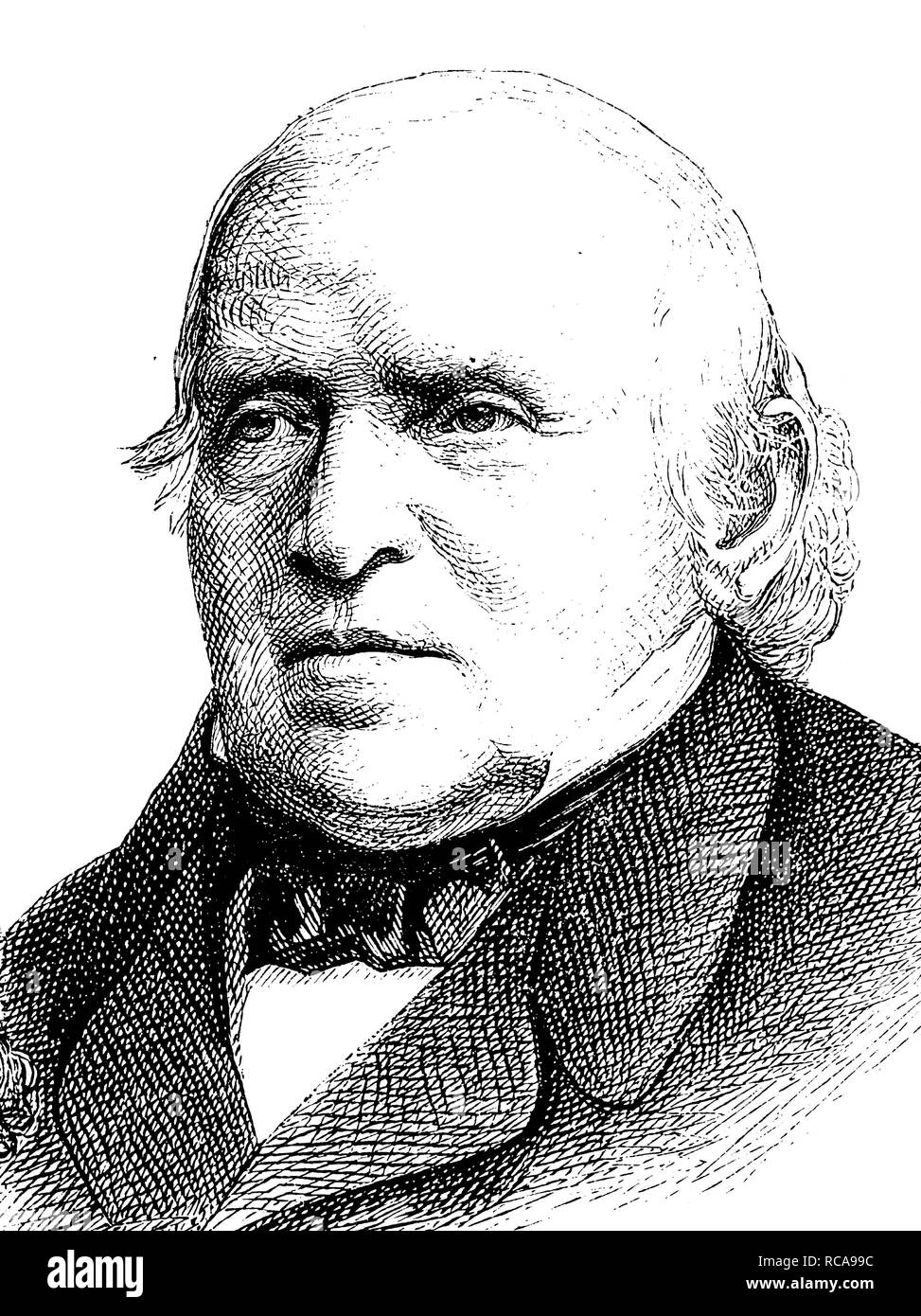 Christian Gottfried Ehrenberg, 1795-1876, deutscher Zoologe, Mikrobiologen, Ökologen, Geologen und der Gründer von Stockfoto