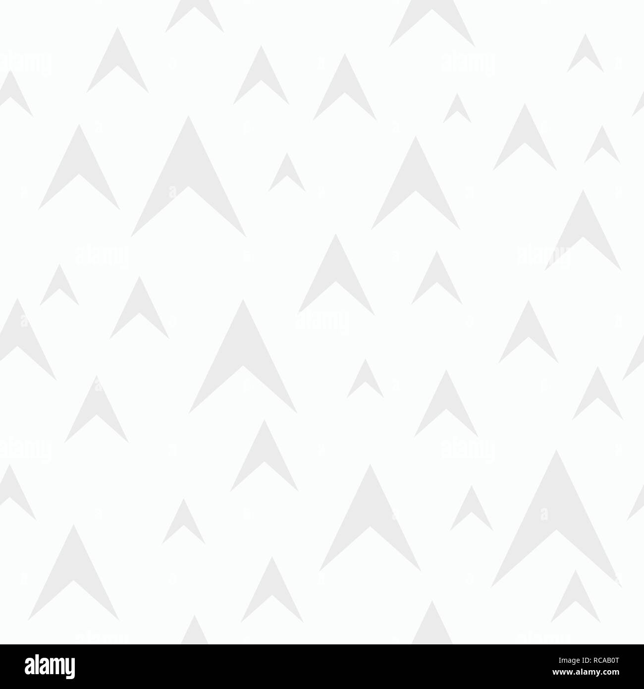 Zusammenfassung nahtlose Muster der Pfeile. Flache Bauform. Minimalistischer Grafik drucken. Weiße und graue geometrische Struktur. Vektor einfache Hintergrund. Stock Vektor