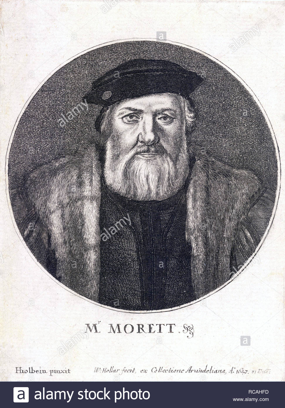 Charles de Solier, Sieur de Morette, 1480 - c 1564, französischer Diplomat, Radierung von Böhmische Kupferstecher Wenzel Hollar von 1647 Stockfoto