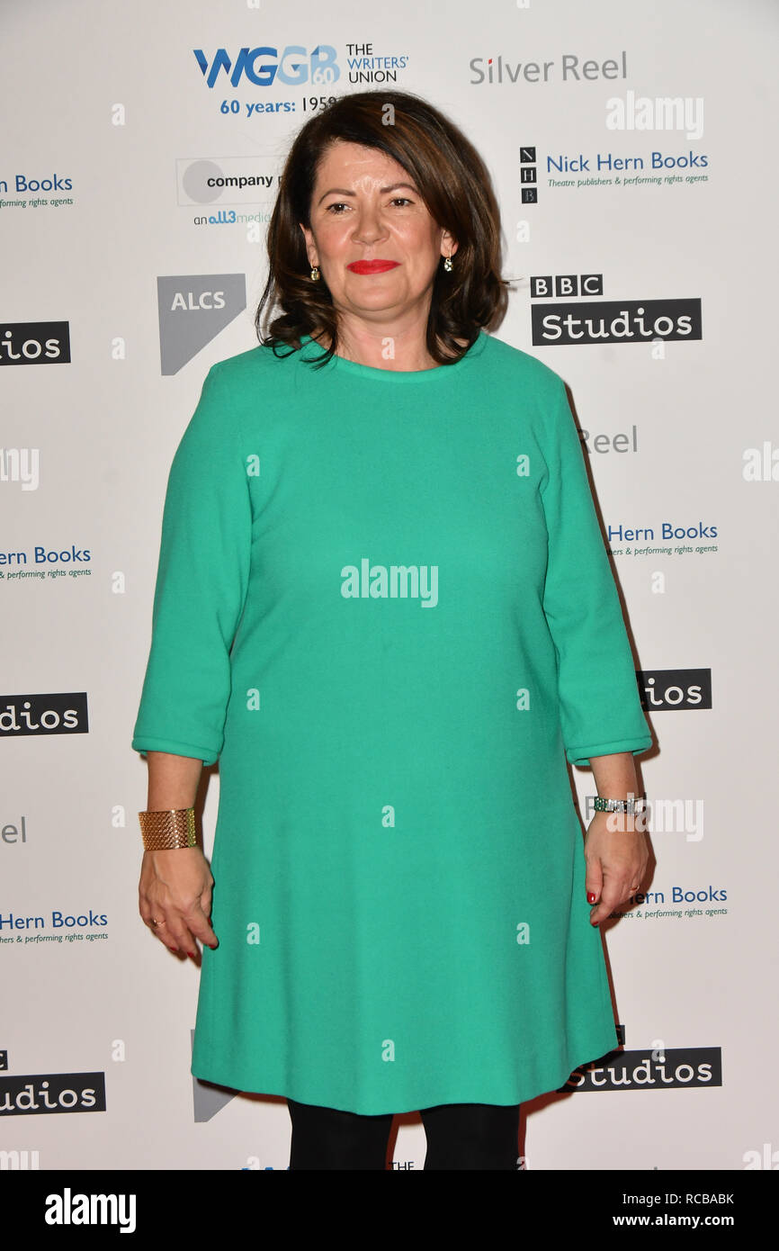 London, Großbritannien. 14 Jan, 2019. Dame Pippa Harris besucht 2019 Writers' Guild Awards an der königlichen Hochschule der Ärzte am 14. Januar 2019, London, UK Bild Capital/Alamy leben Nachrichten Stockfoto