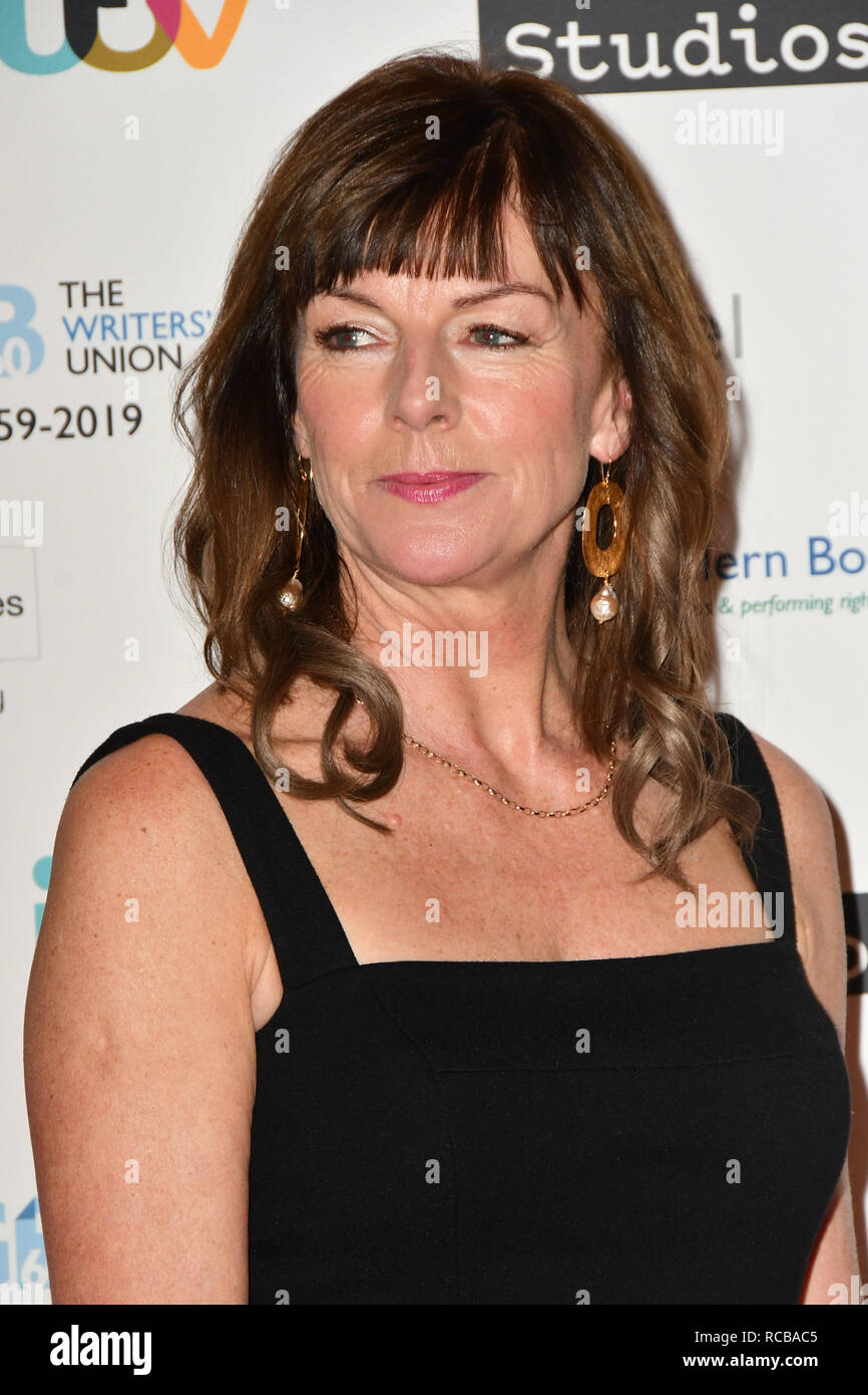 London, Großbritannien. 14 Jan, 2019. Doon Mackichan besucht 2019 Writers' Guild Awards an der königlichen Hochschule der Ärzte am 14. Januar 2019, London, UK Bild Capital/Alamy leben Nachrichten Stockfoto