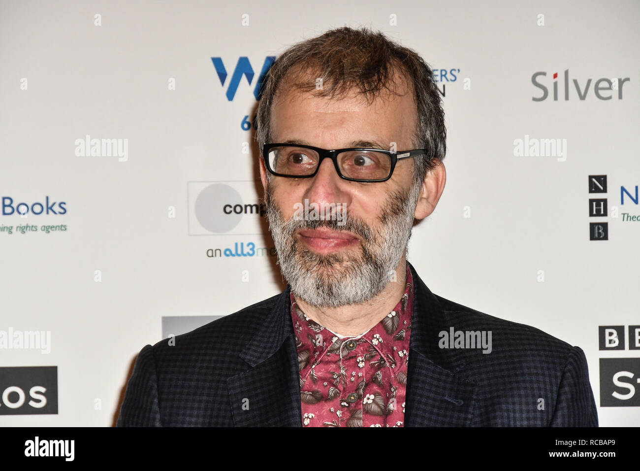 London, Großbritannien. 14 Jan, 2019. David Schneider besucht 2019 Writers' Guild Awards an der königlichen Hochschule der Ärzte am 14. Januar 2019, London, UK Bild Capital/Alamy leben Nachrichten Stockfoto