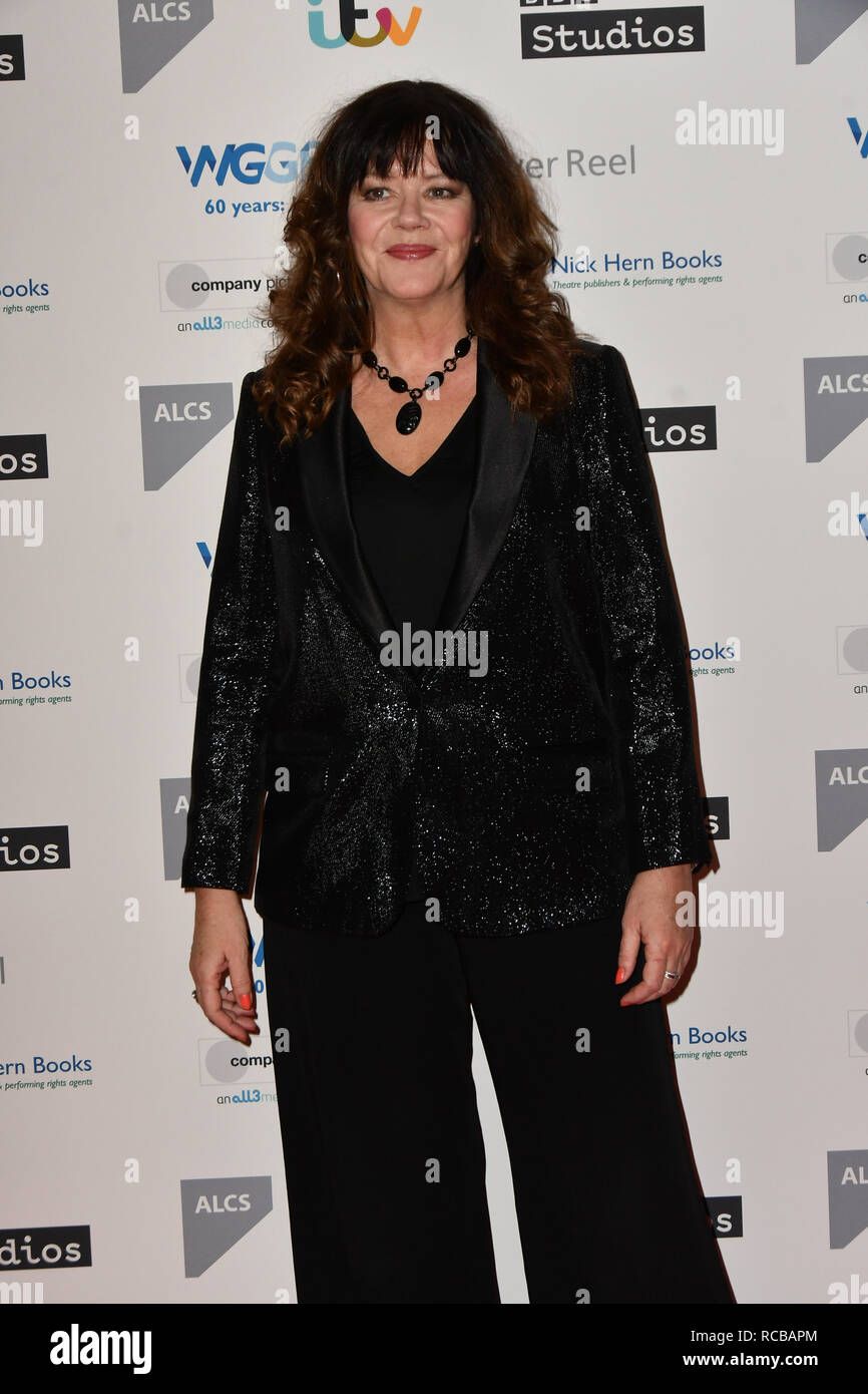 London, Großbritannien. 14 Jan, 2019. Josie Lawrence besucht 2019 Writers' Guild Awards an der königlichen Hochschule der Ärzte am 14. Januar 2019, London, UK Bild Capital/Alamy leben Nachrichten Stockfoto