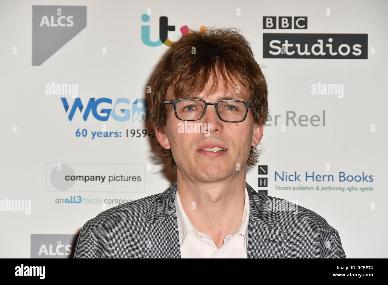 London, Großbritannien. 14 Jan, 2019. Samuel Adamson besucht 2019 Writers' Guild Awards an der königlichen Hochschule der Ärzte am 14. Januar 2019, London, UK Bild Capital/Alamy leben Nachrichten Stockfoto