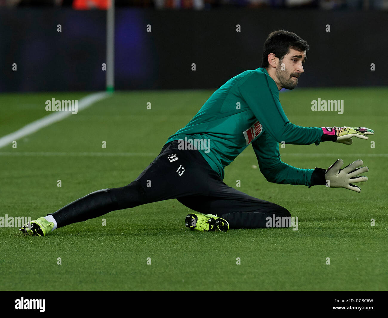 BARCELONA, 13-01-2019. LaLiga 2018 / 2019 Datum 19. Barcelona-Eibar. Asier Riesgo von Eibar während des Spiels Barcelona-Eibar. Stockfoto