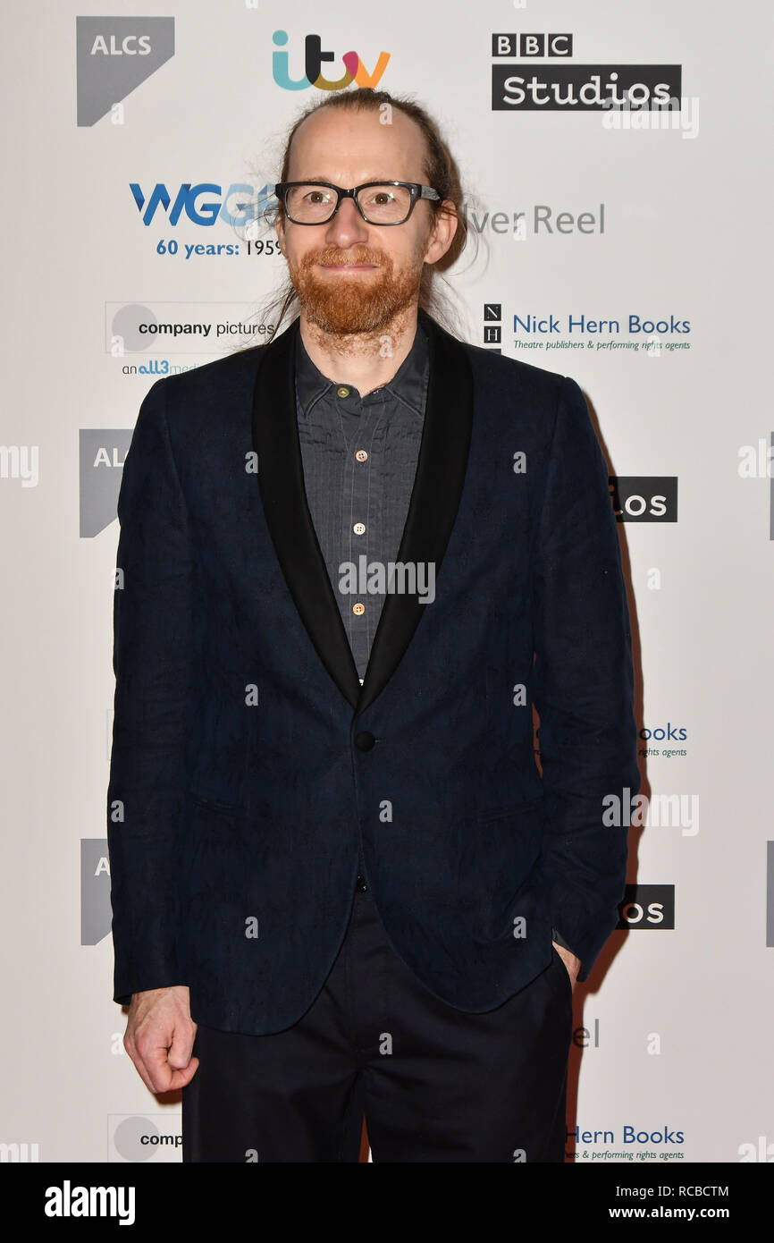 London, Großbritannien. 14 Jan, 2019. Sam Kenyon besucht 2019 Writers' Guild Awards an der königlichen Hochschule der Ärzte am 14. Januar 2019, London, UK Bild Capital/Alamy leben Nachrichten Stockfoto