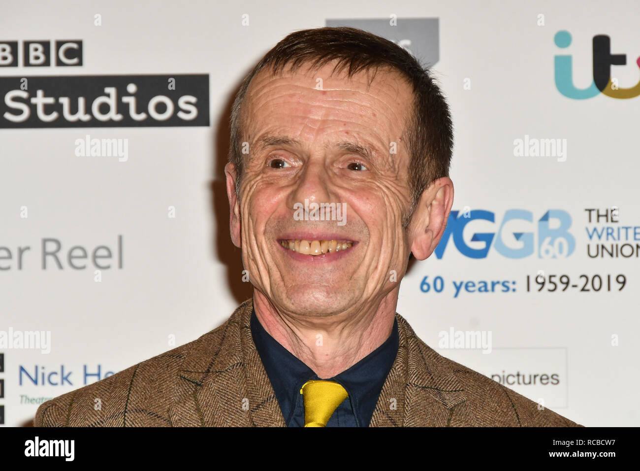 London, Großbritannien. 14 Jan, 2019. Tom Watt besucht 2019 Writers' Guild Awards an der königlichen Hochschule der Ärzte am 14. Januar 2019, London, UK Bild Capital/Alamy leben Nachrichten Stockfoto