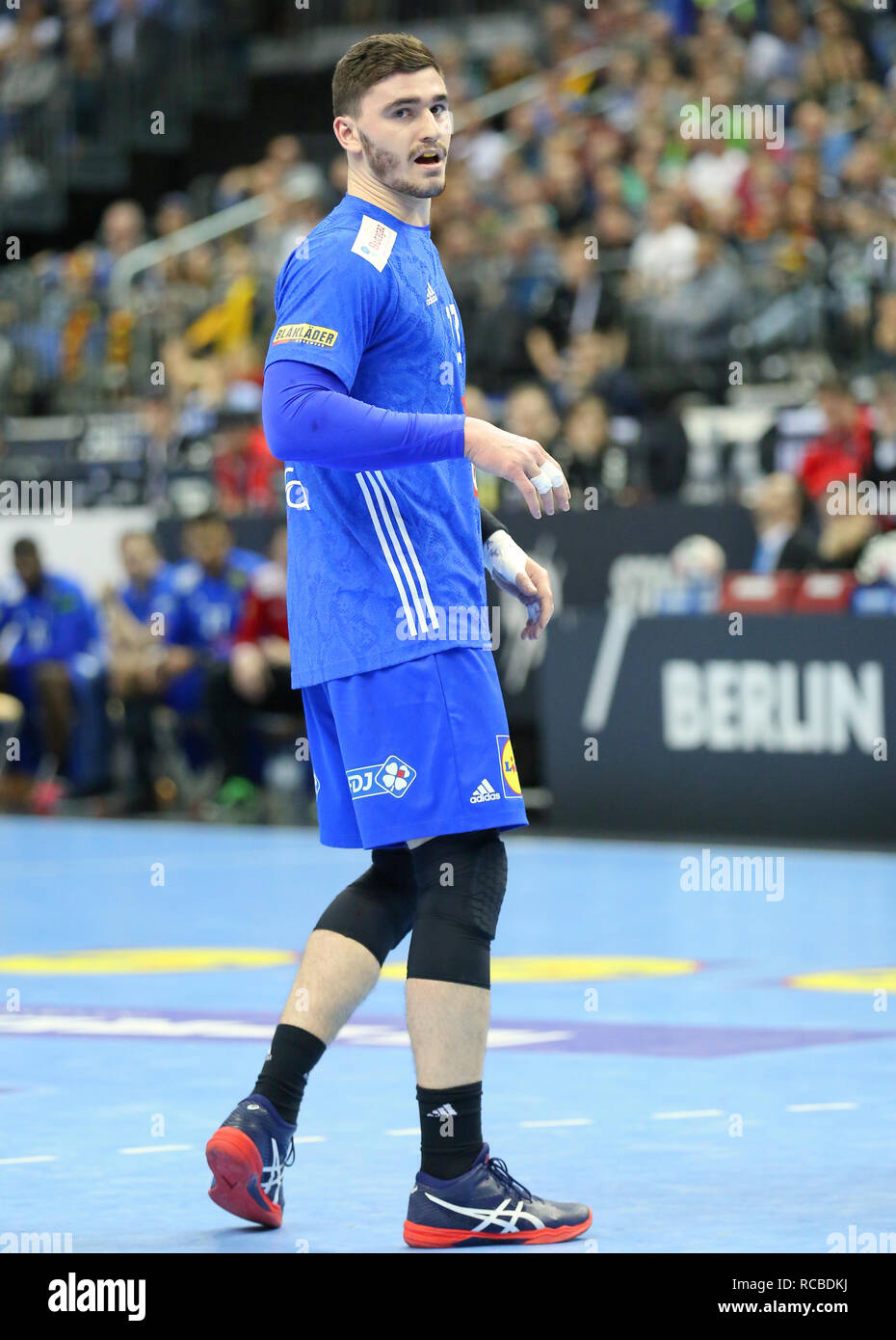 Berlin, Deutschland. 14 Jan, 2019. Handball IHF Men's World Championship: Ludovic Fabregas für Frankreich Credit: Mickael Chavet/Alamy leben Nachrichten Stockfoto