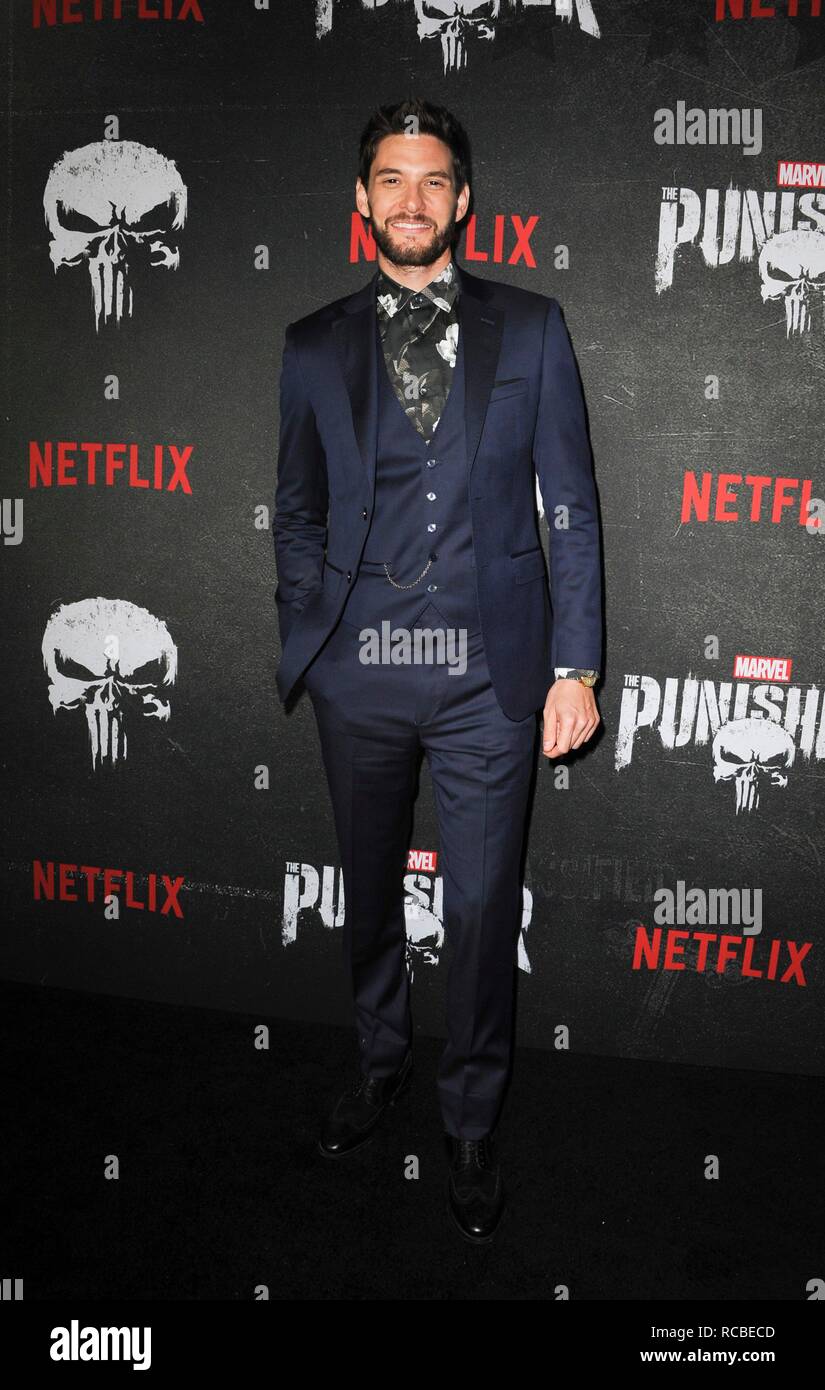 Los Angeles, CA, USA. 14 Jan, 2019. Ben Barnes in der Ankunftshalle für Marvel PUNISHER Premiere auf NETFLIX, ArcLight Hollywood, Los Angeles, CA 14. Januar 2019. Credit: Elizabeth Goodenough/Everett Collection/Alamy leben Nachrichten Stockfoto