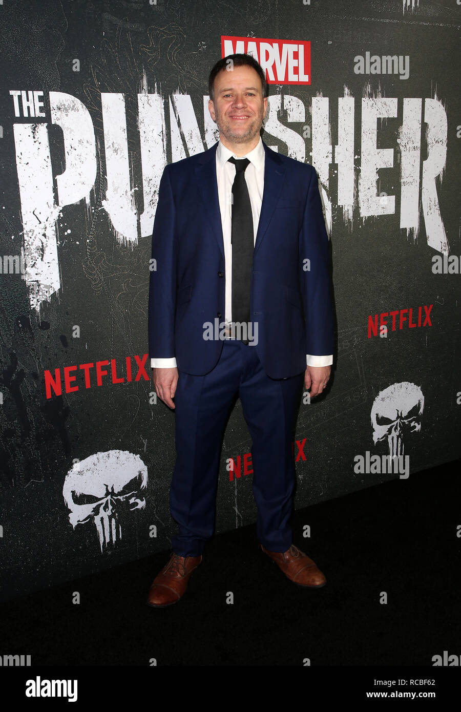 Hollywood, Ca. 14 Jan, 2019. Jim O'Hanlon, besucht das Wunder "The Punisher" Los Angeles Premiere ArcLight Hollywood in Hollywood, Kalifornien am 14. Januar 2019. Credit: Faye Sadou/Medien Punch/Alamy leben Nachrichten Stockfoto