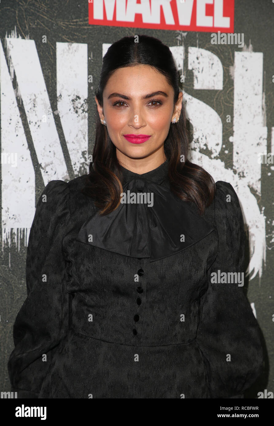 Hollywood, Ca. 14 Jan, 2019. Floriana Lima, besucht das Wunder "The Punisher" Los Angeles Premiere ArcLight Hollywood in Hollywood, Kalifornien am 14. Januar 2019. Credit: Faye Sadou/Medien Punch/Alamy leben Nachrichten Stockfoto
