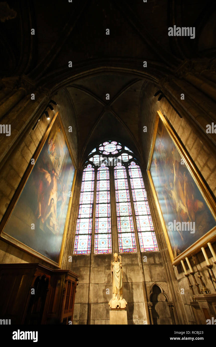 Januar 15, 2019 - Paris, Paris - Notre-Dame de Paris auch als Kathedrale Notre-Dame genannt, ist eine mittelalterliche Kathedrale auf dem ÃƒÅ½le de la CitÃƒÂ © im 4. arrondissement von Paris, Frankreich. (Bild: © SIPA Asien über ZUMA Draht) Stockfoto