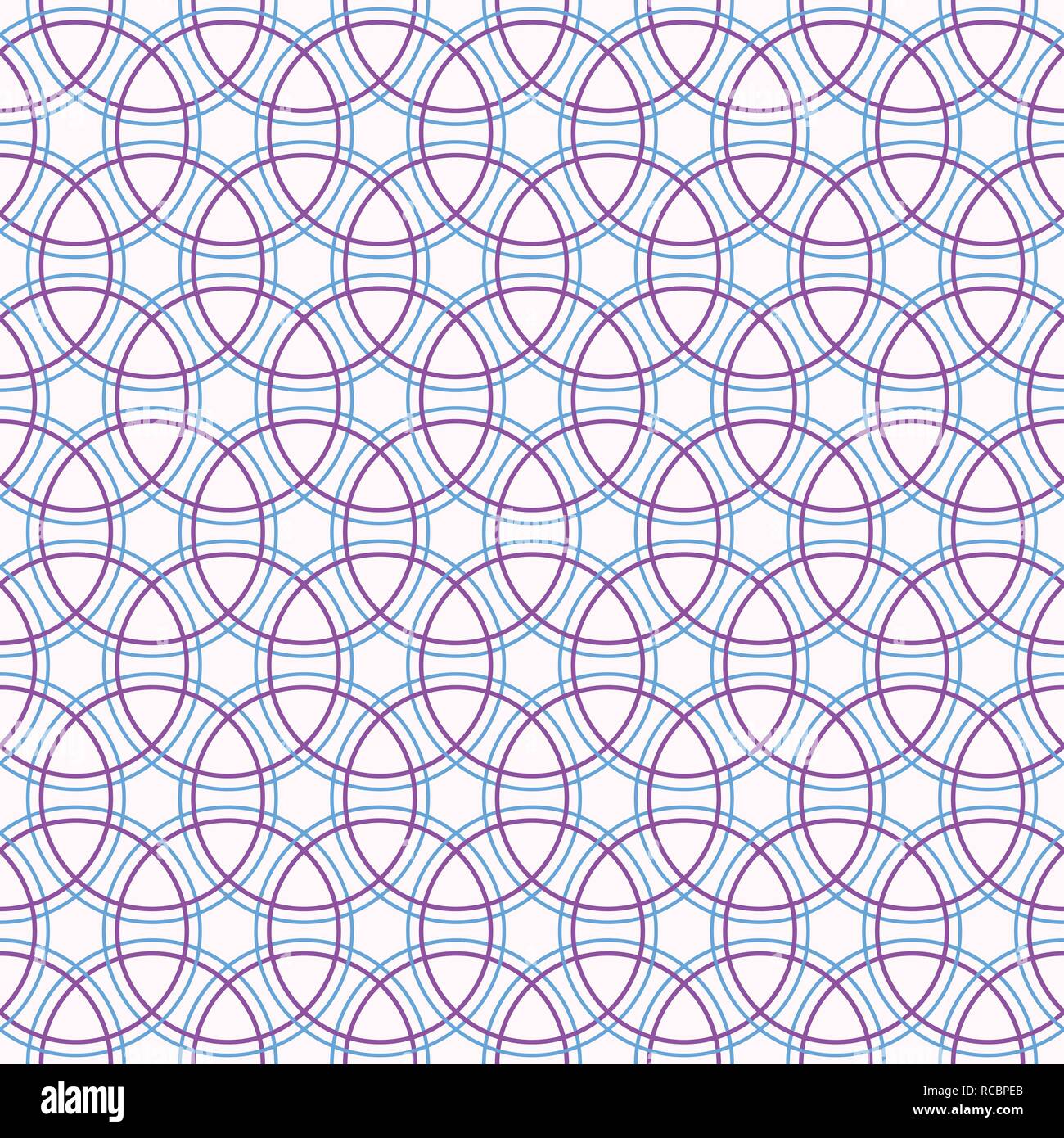Geometrische abstrakte nahtlose Muster. Hintergrund mit sich überschneidende Kreise für Ihre Konstruktion. Stock Vektor