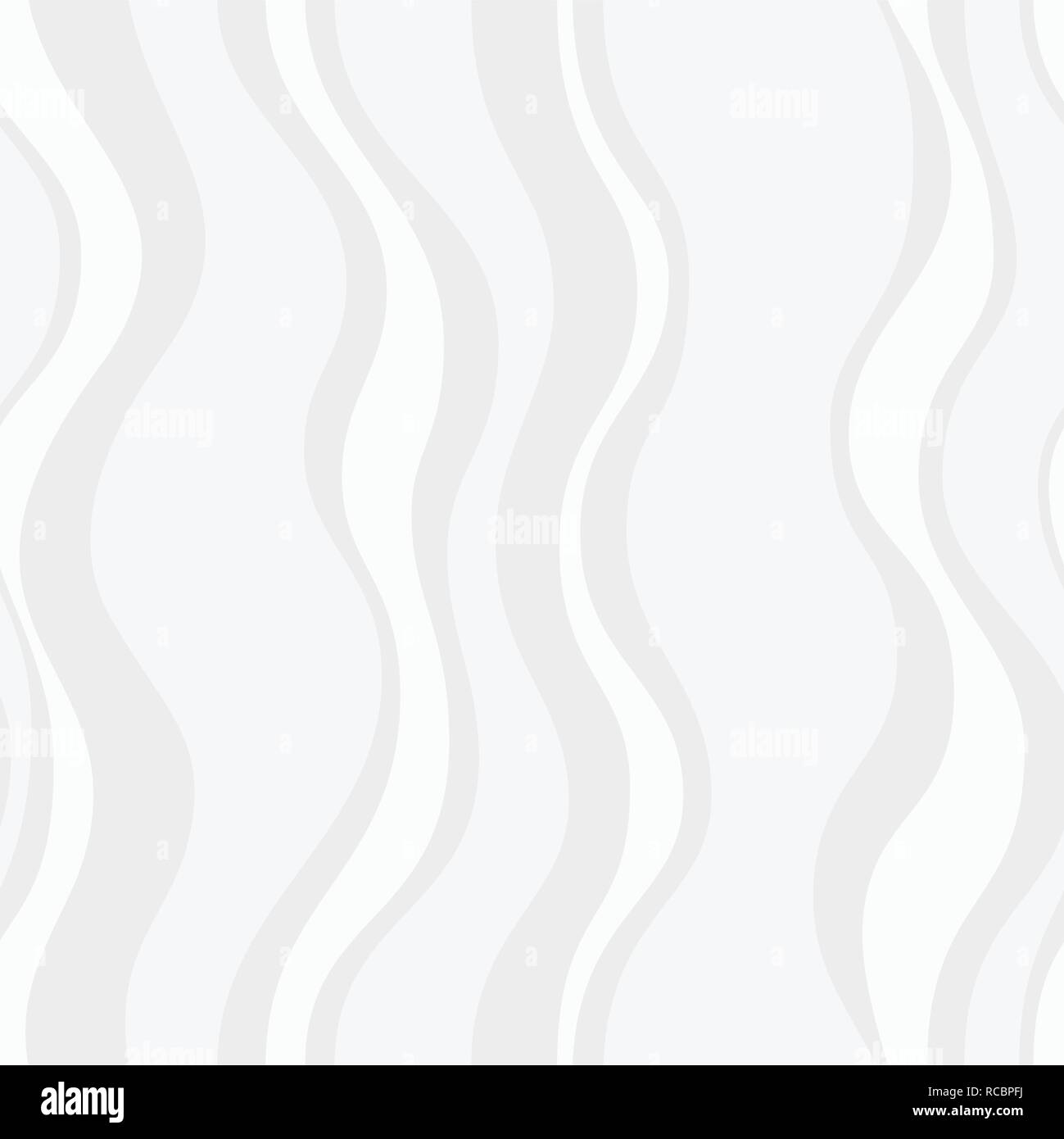 Zusammenfassung nahtlose Muster mit gewellten Streifen. Weiße und graue geometrische Struktur. Flache Bauform. Vector Hintergrund. Stock Vektor