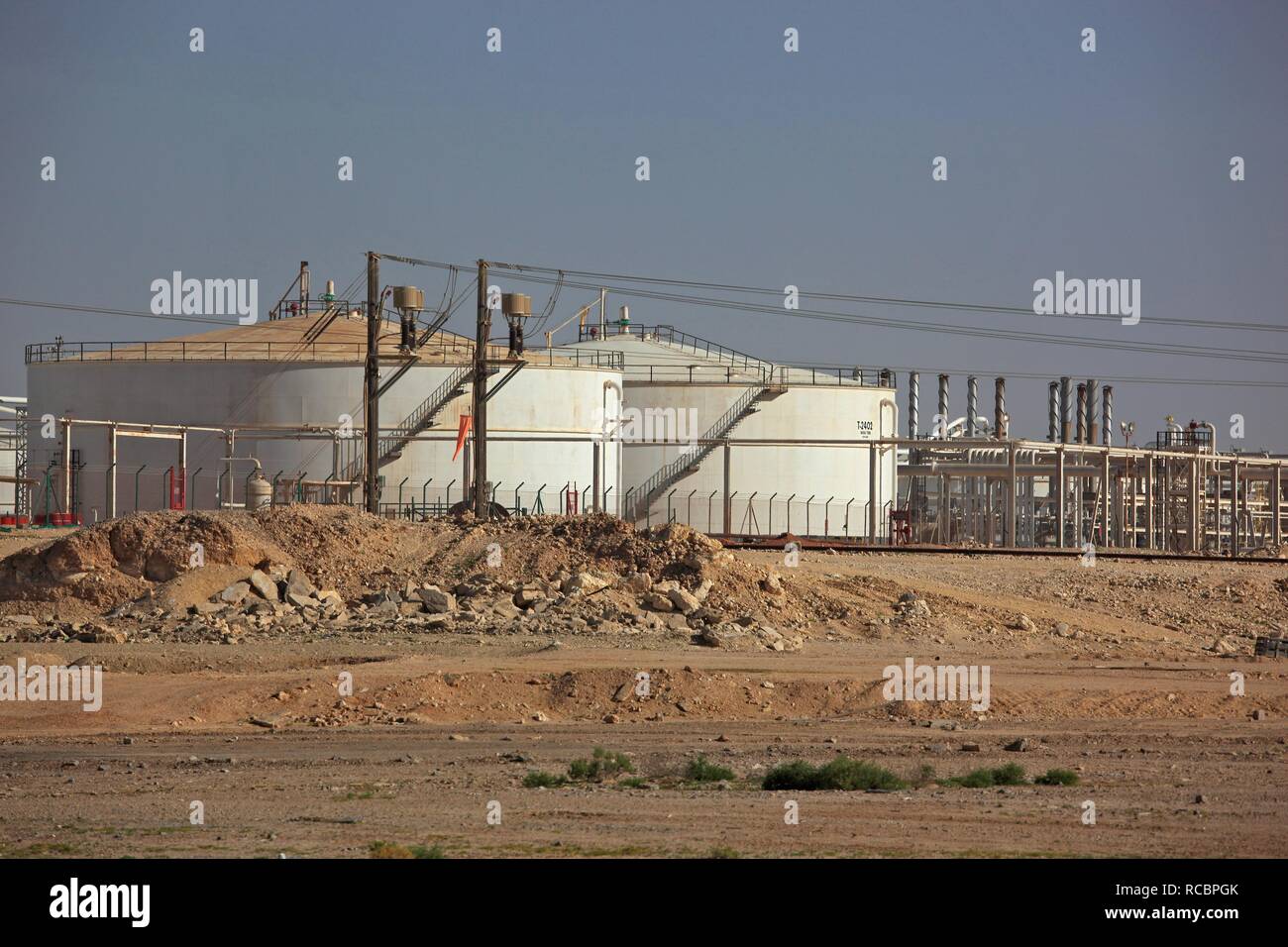 Erdgasförderung in der Nähe von Marmul, Oman, Arabische Halbinsel, dem Nahen Osten, Asien Stockfoto