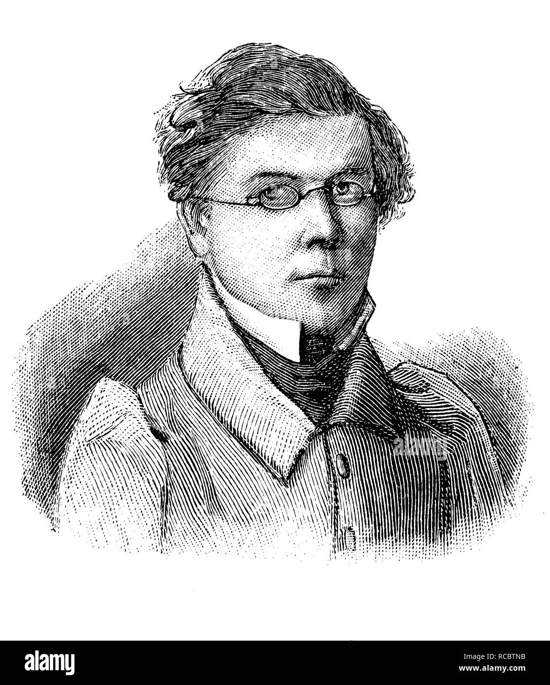 Fritz Reuter, 1810-1874, eigentlich Heinrich Ludwig Christian Friedrich Reuter, der als einer der wichtigsten deutschen Stockfoto
