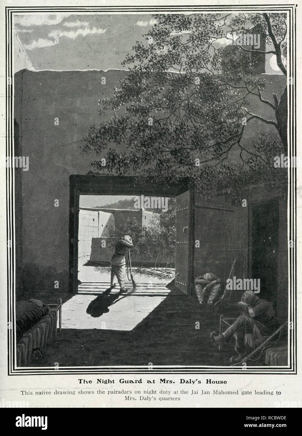 Die nacht Wache an Frau Daly's House. Illustration aus einer Ausgabe vom 2. Februar 1907. Bereich ergänzen. London, 27. Jan. 1900 bis zum 27. Juni 1964. Quelle: colindale. Sprache: Englisch. Stockfoto