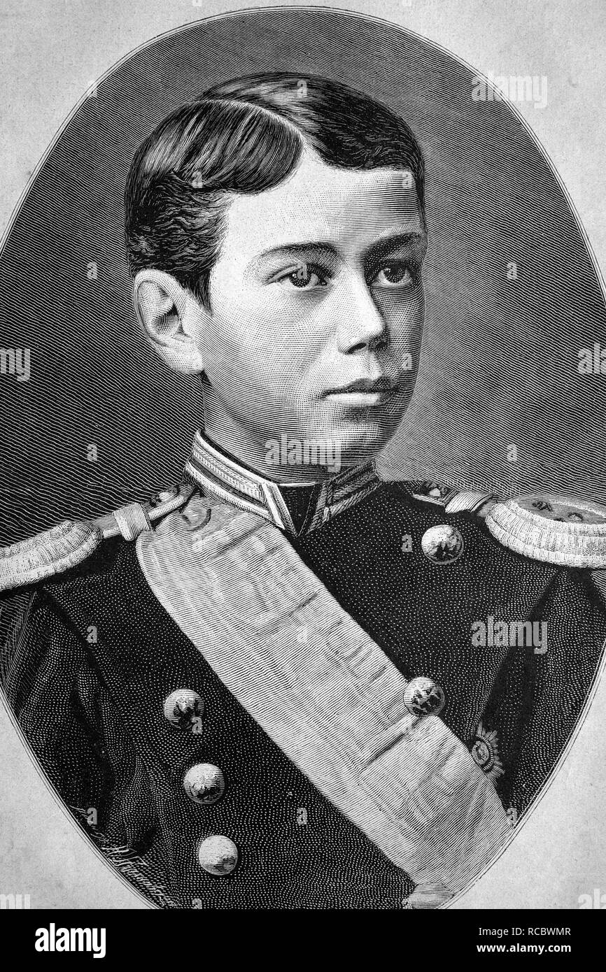 Nikolaus II., geb. Nikolai Alexandrowitsch Romanow, 1868-1918, Romanov Dynasty, Er regierte von 1894 bis 1917 und war der letzte Stockfoto