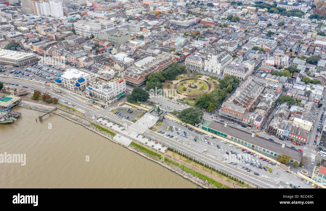 St. Louis Kathedrale, Jackson Square, French Quarter, New Orleans, LA, USA Stockfoto