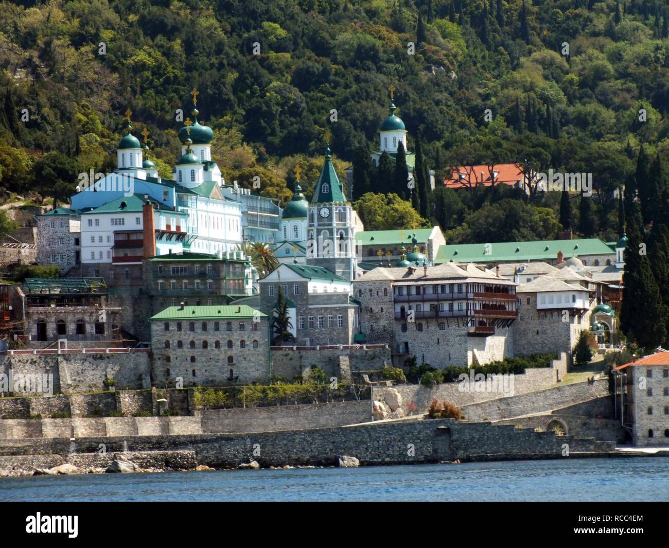 Agiou Panteleimonos Kloster 1. Stockfoto