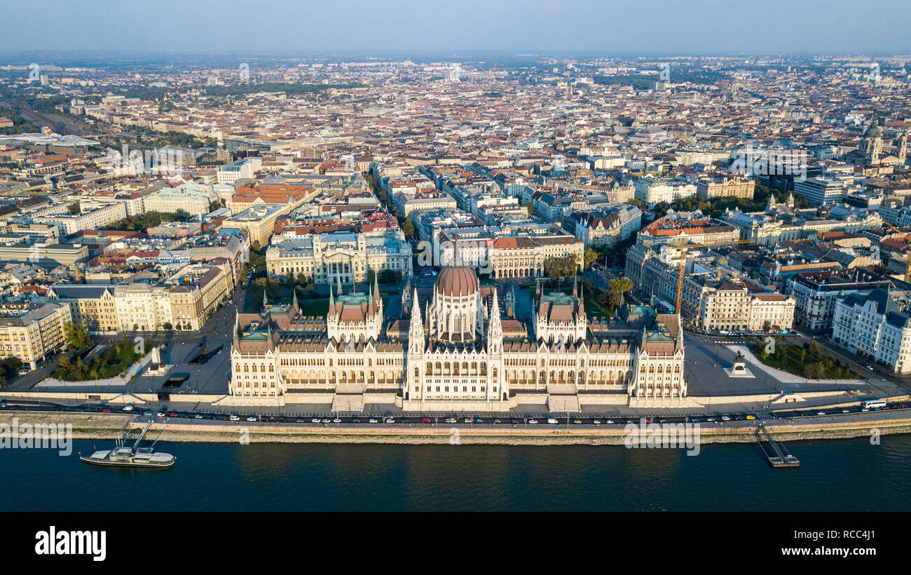 Ungarischen Parlament oder Országház, Budapest, Ungarn Stockfoto