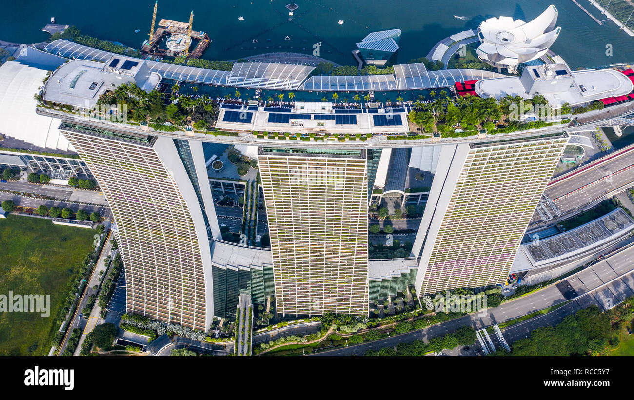 Marina Bay Sands Skypark, Singapur Stockfoto