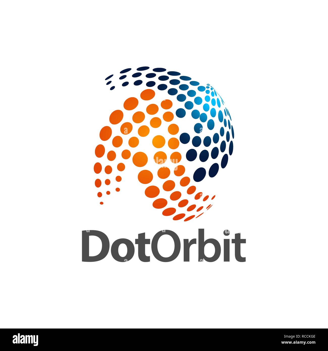 Kreisförmige dot Orbit logo Konzept Design. Symbol grafische Vorlage element Vektor Stock Vektor